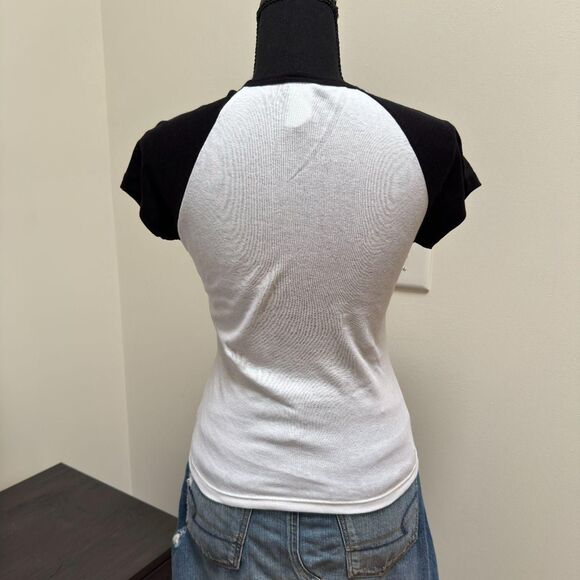 Vintage Spunky USA Graphic Baby Tee \ Y2K Deadstock Bobby Jack Style Tee \ Sz MD - Picture 5 of 5